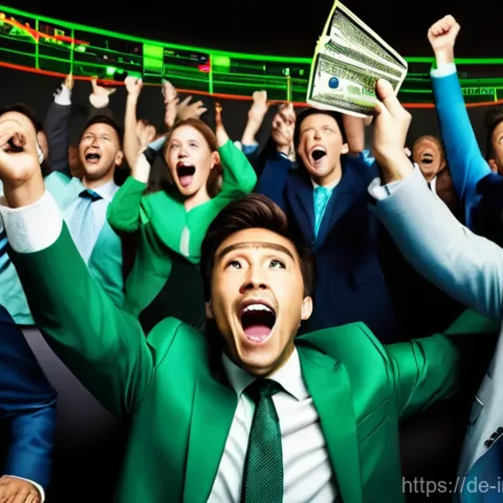 감정과 투자 의사결정의 관계 - **"The Emotional Rollercoaster of Investing: Fear and Greed"**: A dynamic split image illustrating t...