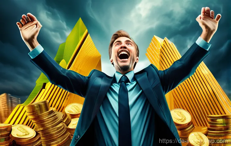 감정적 사고와 투자 성과 - Image Prompt 1: The Emotional Rollercoaster of the Market**